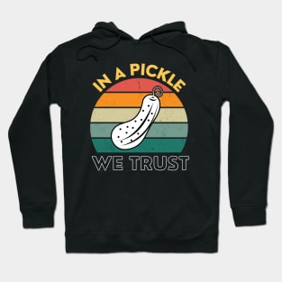 In A Pickle We Trust Vintage Sunset Funny Hoodie